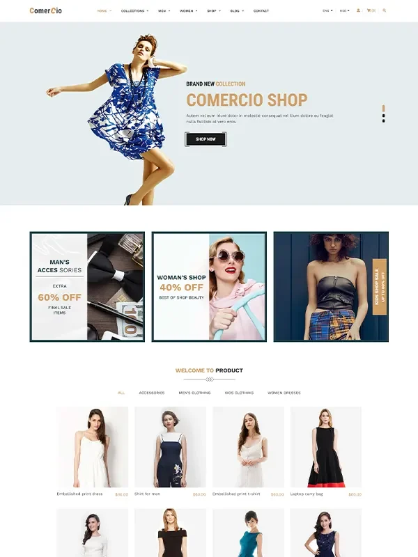 Ecommerce International Clothing Store