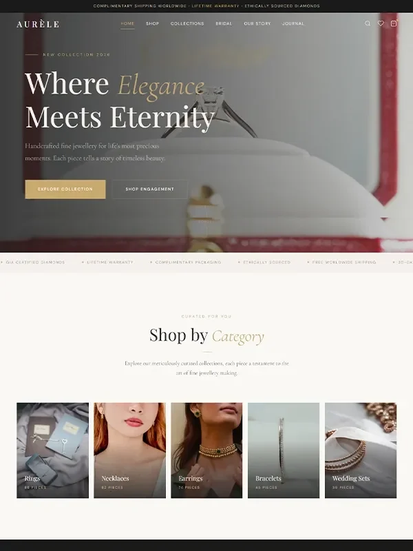 Zintix Website Projects New 5 Jewelry Website